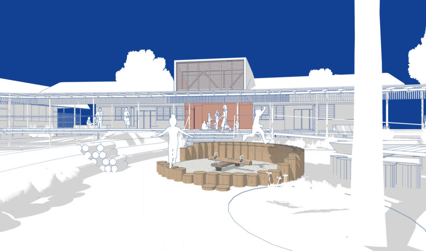 Places for dance, ceremony and celebration. There are a number of gathering spaces within and around the college to allow for a range of cultural and other activities - from dancing and singing, to music
concerts, movie nights and festival activities.