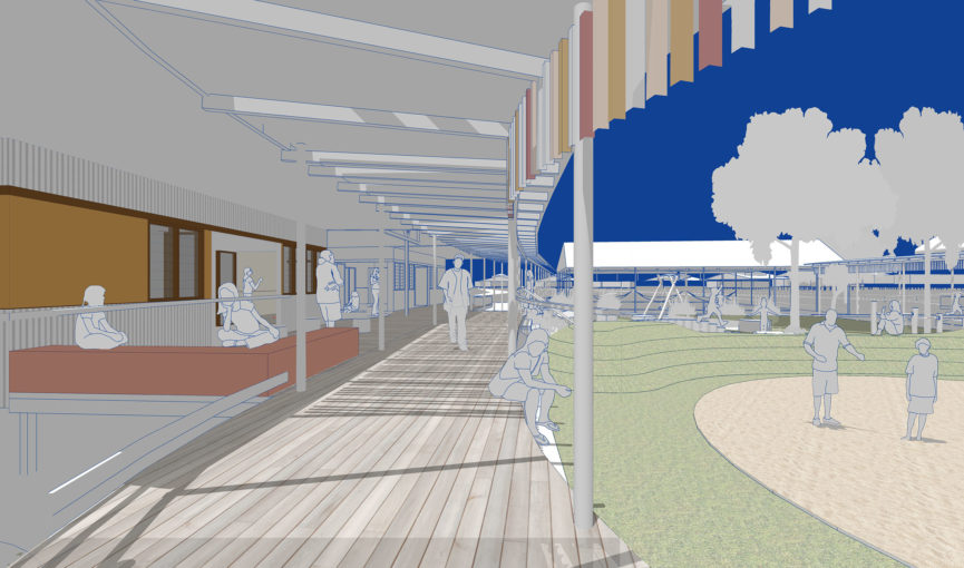 Crucial to each General Learning Areas are the shared outdoor decks. Strategically connected with the central courtyard area, these spaces allow for flexibility and more engaged learning.