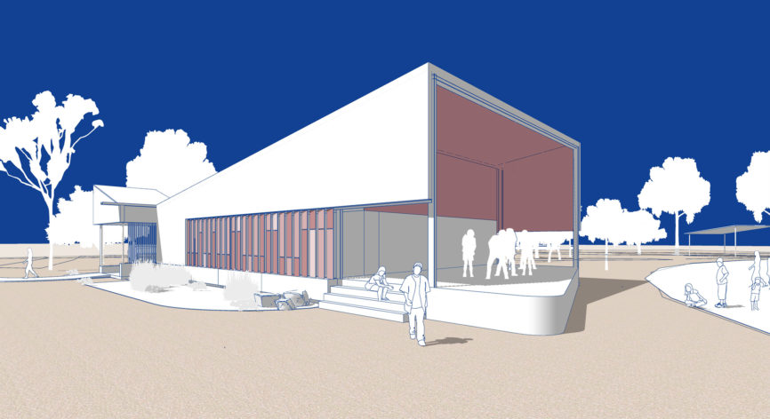 The Music Studio also has an external stage that faces onto the
adjacent Umbakumba Oval. The stage allows for a community
performance space that is currently missing within Umbakumba.  