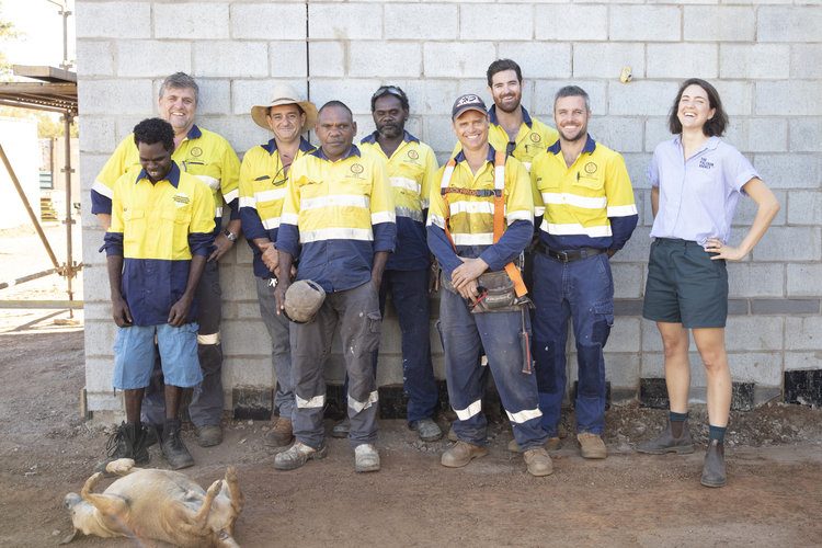 The housing project work crew is as local as possible. 
Image: Bo Wong